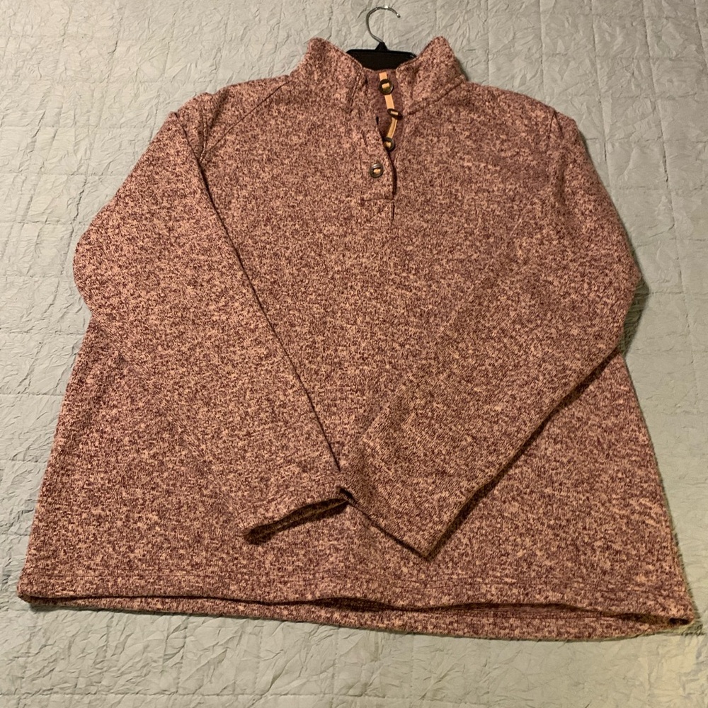 Natural Reflections pullover sweater in heathered mauve. Non smoking home.